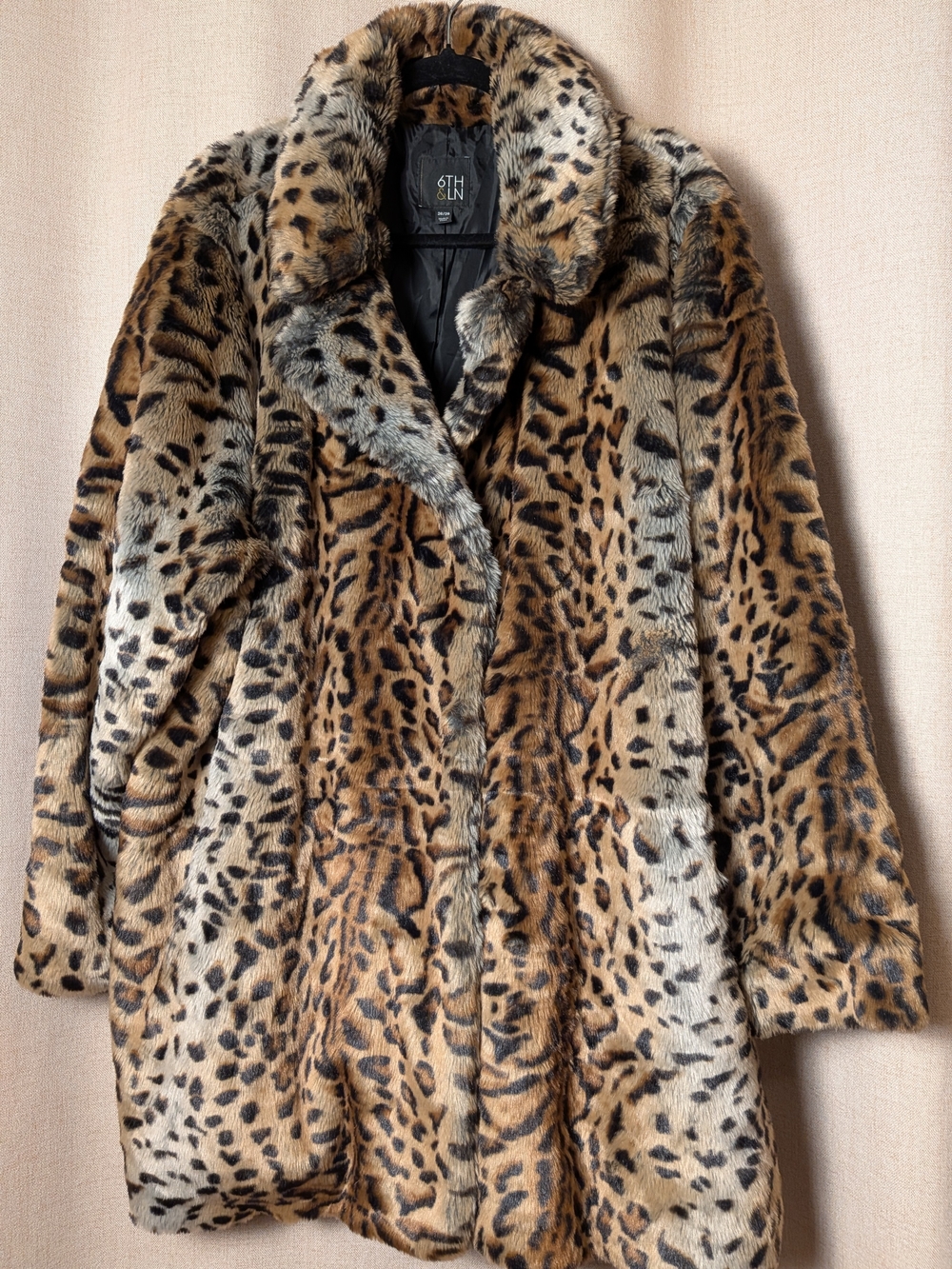 Mob Wife Leopard Faux Fur Teddy Coat Oversized Glam Statement Jacket